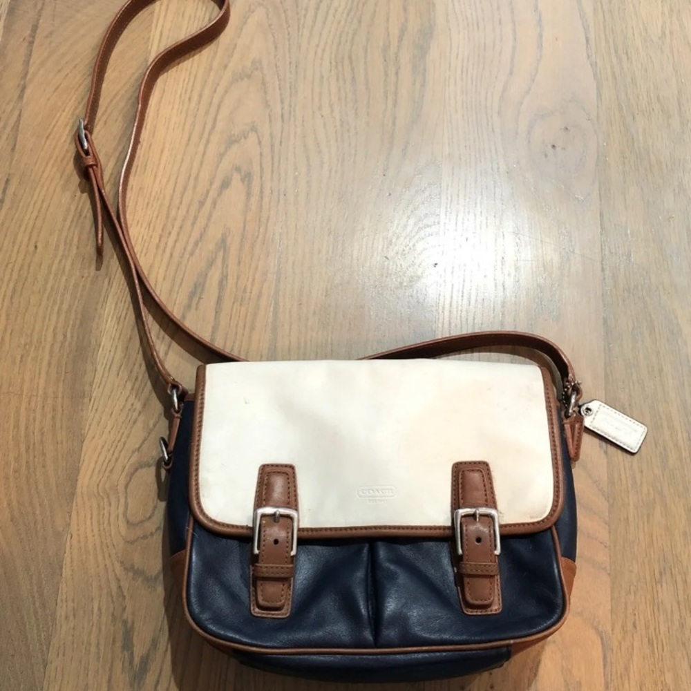 Park leather coach colorblock crossbody